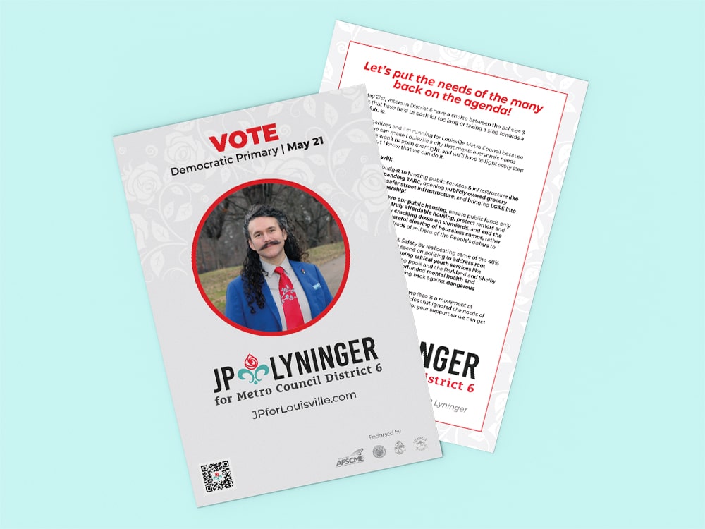 JP Lyninger for Metro Council District 5 - Campaign Design - Joanna Davis - Comms Director